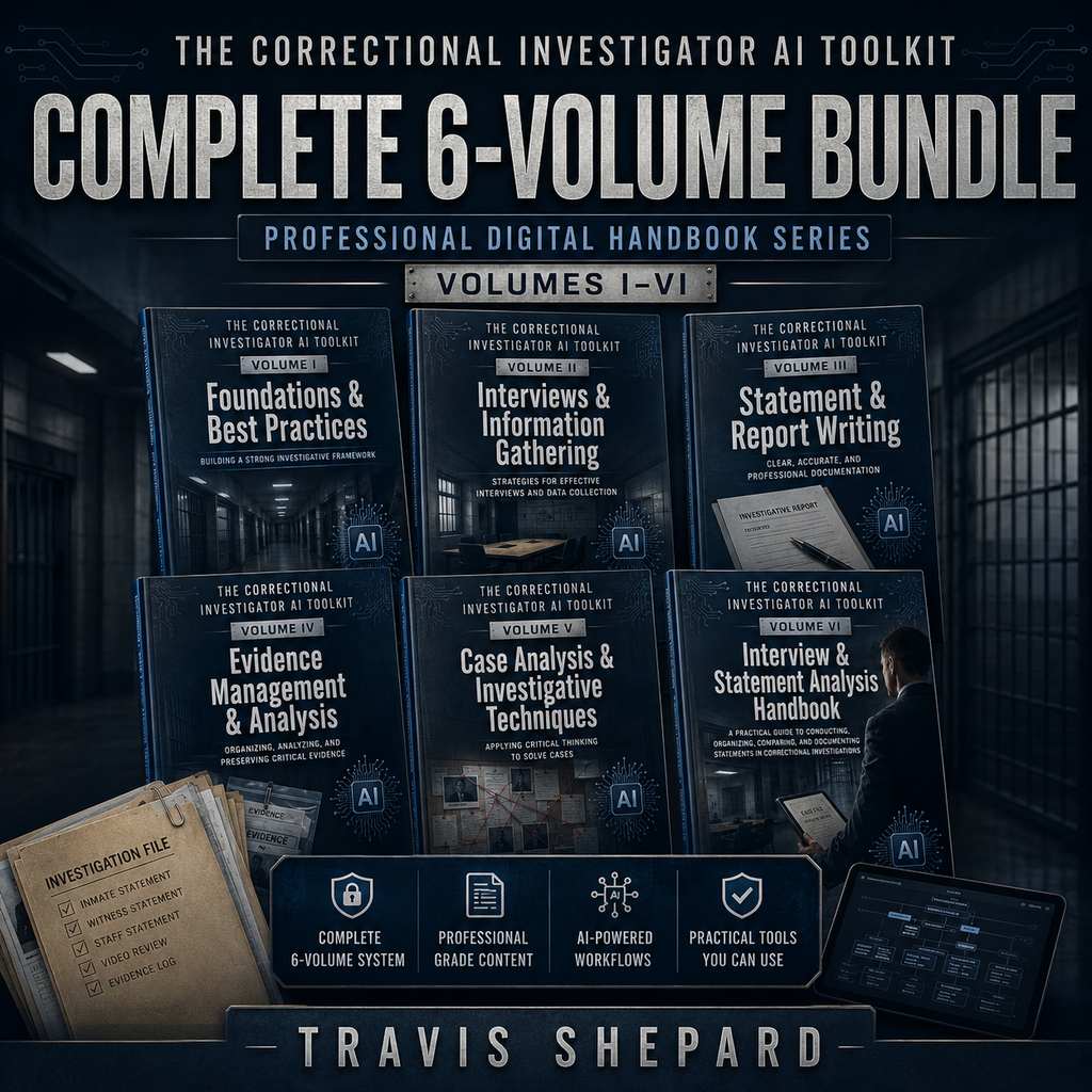 The Correctional Investigator AI Toolkit – Complete 6-Volume Bundle